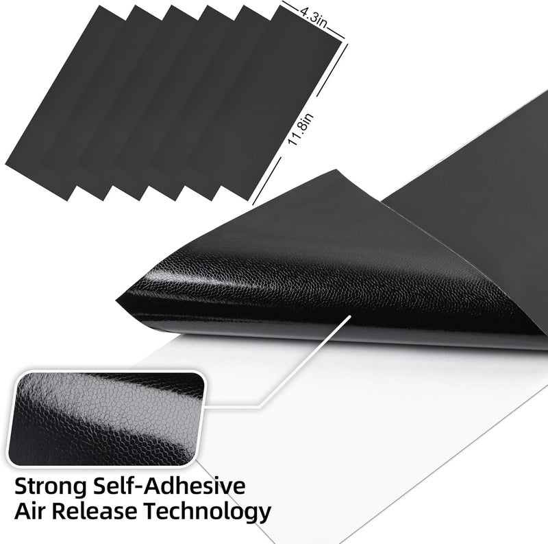 Arespark 6 PCS Emblem Wrap Kit Compatible with Bowtie Logo Wrap Car Stickers, 11.8'' x 4.3'' Cut-Your-Own Emblem Overlay DIY Decals for Chevy, Matte Black with Tool Kits - Image 5